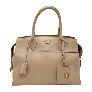 Prada Esplanade tote Shoulder bag beige Saffiano leather Pink